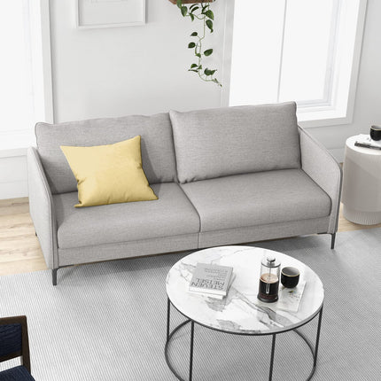 Dreamade Upholstered Sofa Couch, 76" Modern Grey Loveseat