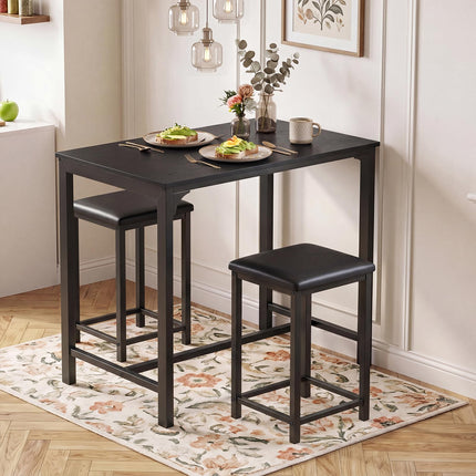 Dreamade 3 Piece Dining Table Set with 32.5" Counter-Height table