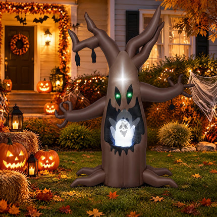 DREAMADE 8 FT Halloween Inflatable Dead Tree Animated Spooky Ghost Tree