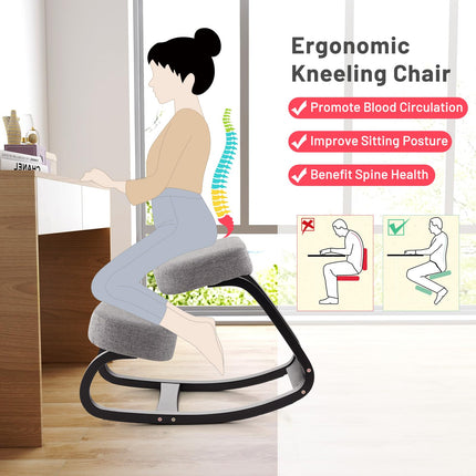 Dreamade Kneeling Chair, Wood Posture Chair