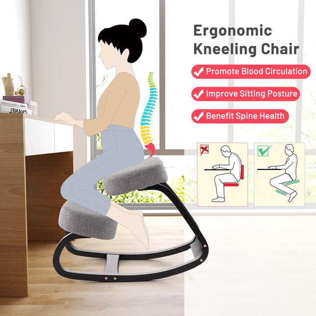 Dreamade Kneeling Chair, Wood Posture Chair