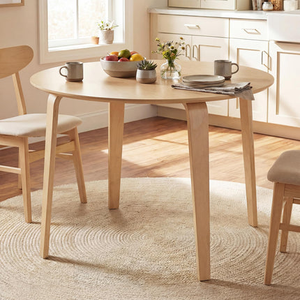 Dreamade 37.5" Wooden Kitchen Table with Solid Rubber Wood Legs