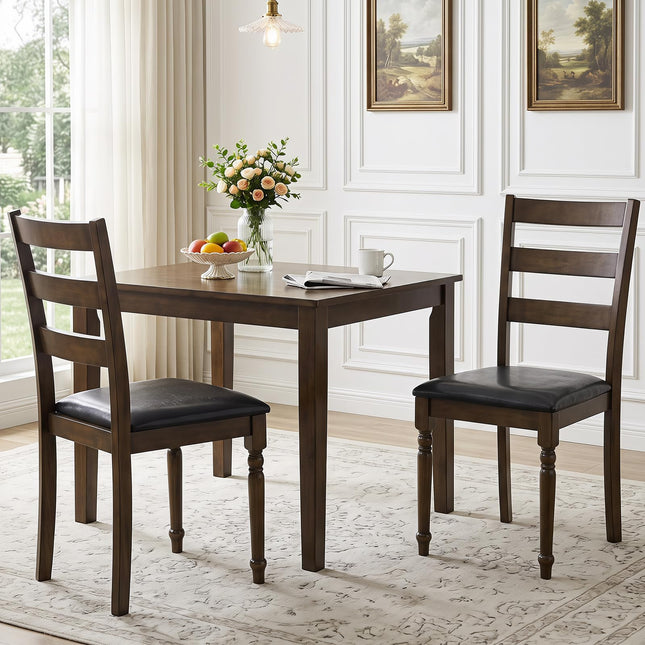 Dreamade Wood Dining Chairs Set w/Soft Padded Seat & Ergonomic Backrest
