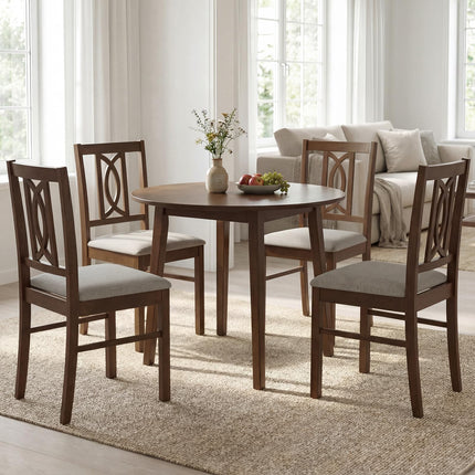 Dreamade Dining Chairs Rubber Wood Dining Room Chairs (2/4)