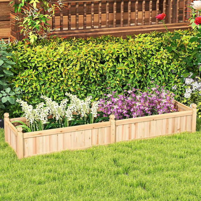 Dreamade Wood Raised Garden Bed with Corner Drainage