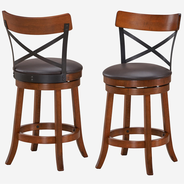 Dreamade 25”Height Kitchen Counter Bar Stools for Kitchen Island, Pub, and Restaurant
