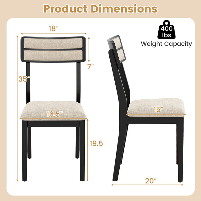 Dreamade Modern Dining Chairs Set of 2/4 Upholstered Kitchen Chair