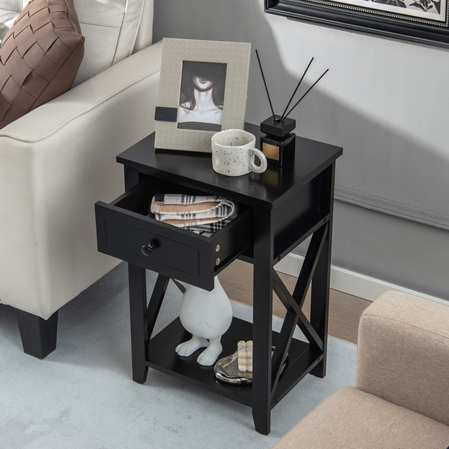 Dreamade Modern X-Design Nightstand