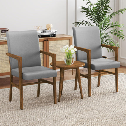Dreamade Mid Century Modern Dining Chairs Set of 2/4 with High Back, Solid Wooden Frame & Soft Cushion