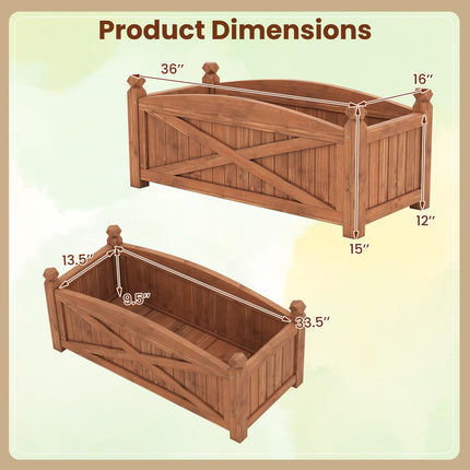 Dreamade Rectangular Garden Bed for Vegetables Flower Herb Fruit