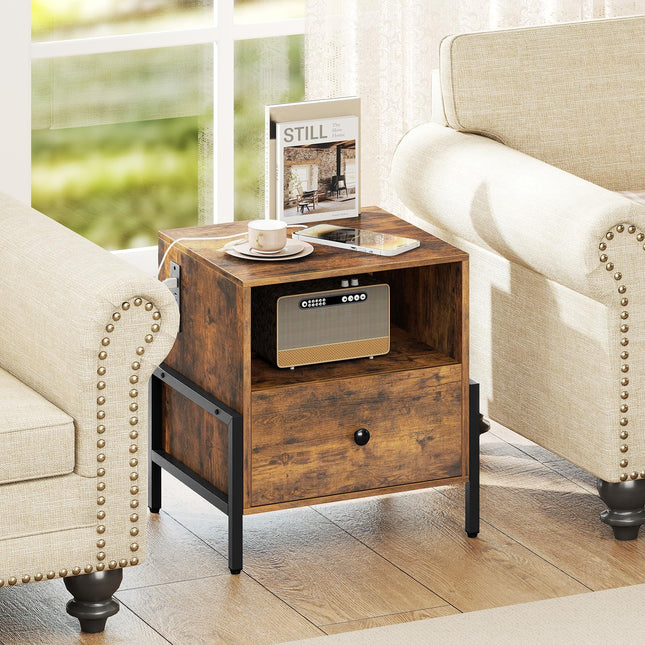 Dreamade Nightstand with Charging Station