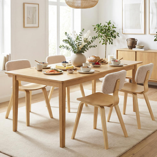 Dreamade Dining Chairs Set of 4/2 Teddy Velvet Padded Backrest & Ergonomic Seat