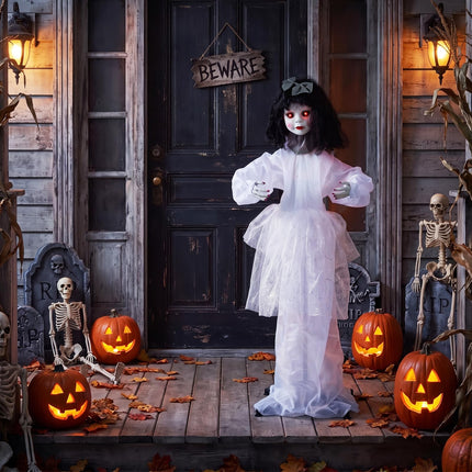 DREAMADE 4 FT Halloween Standing Ghost Girl