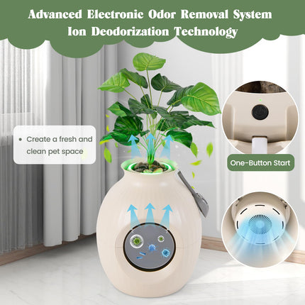 Dreamade Cat Litter Box Plant - Hidden Litter Box Furniture with Lights