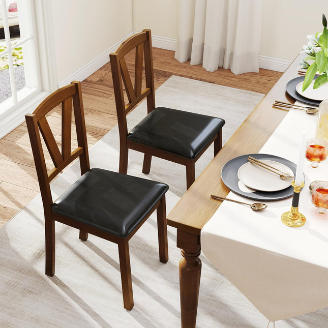 Dreamade Wooden Dining Chairs Set (2/4)