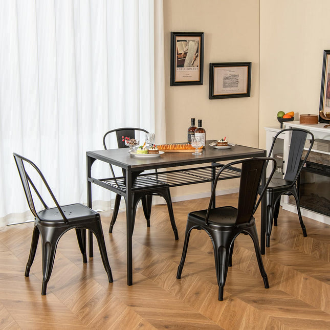Dreamade Metal Dining Chairs Set of 4