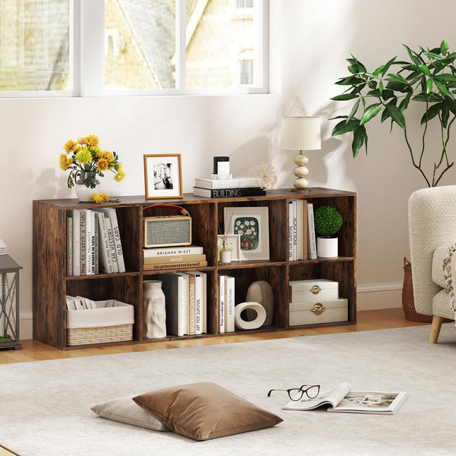 Dreamade Floor Standing Bookshelf with Storage and 2 Anti Tipping Kits