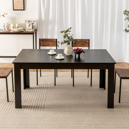 Dreamade 63 Inch Rectangular Modern Dining Kitchen Table for 6 People
