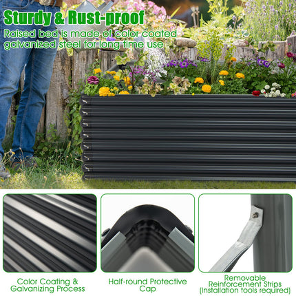 Dreamade Galvanized Raised Garden Bed