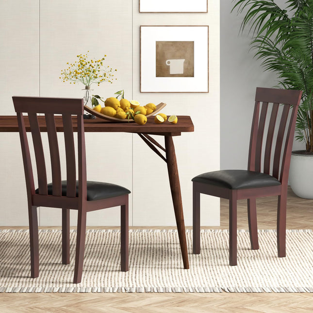 Dreamade Wood Dining Chair, Mid Century Dining Side Chairs for Kitchen, Dining Room, Restaurant