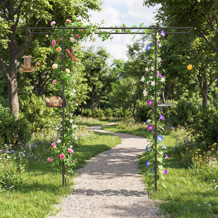 Dreamade 84'' Garden Arbor with Bird Feeding Station