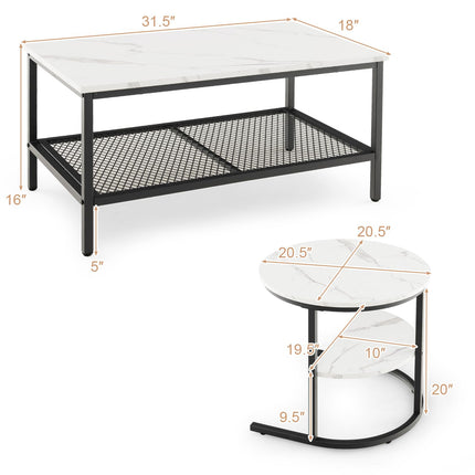 Dreamade Nesting Coffee Table Set