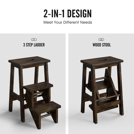 Folding 3 Tier Step Ladder - Dreamade