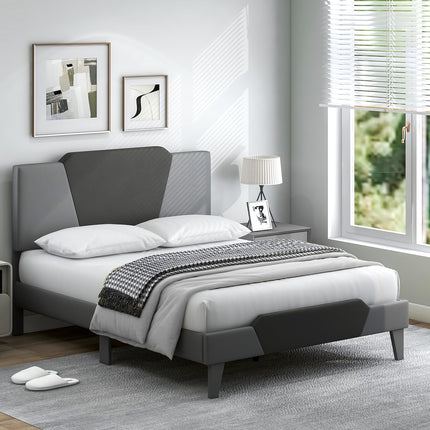 Dreamade Queen/Full/Twin Size Velvet Upholstered Bed Frame with Headboard