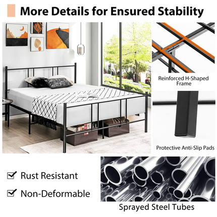 Dreamade Full Size Platform Bed Frame