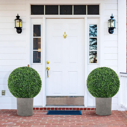 Dreamade 2 PCS 20 Inch Artificial Plant Topiary Ball, Round Faux Boxwood Balls Outdoor