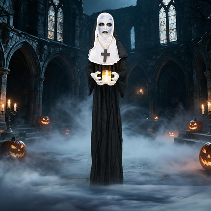 DREAMADE 5.3 FT Scary Nun Halloween Decoration