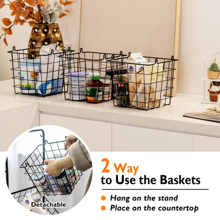Dreamade 3-Tier Wire Basket Stand