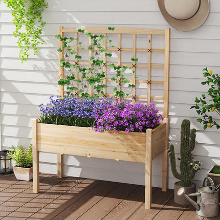 Dreamade Raised Garden Bed with Trellis