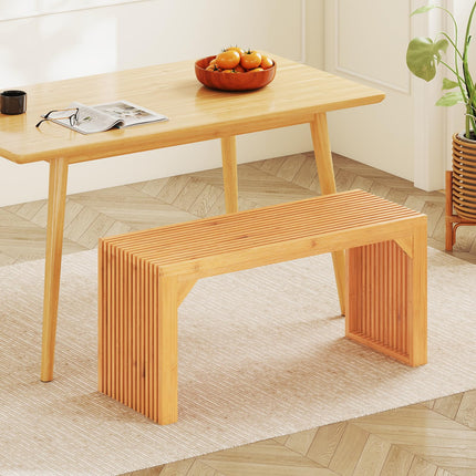 Dreamade 36" Bamboo Dining Bench 660Lbs Capacity 2-Person Kitchen Table Bench for Living Room
