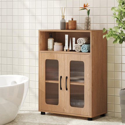 Dreamade Bathroom Storage Cabinet with 2 Doors & 3-Level Adjustable Shelf
