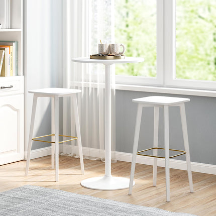 Dreamade Two-in-one Bar Table with Detachable Pole, Metal Base, 24" Round Top, 40"/22" Two Convertible Height