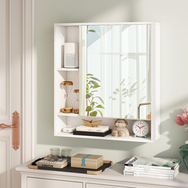 Dreamade Bathroom Wall Mounted Medicine Cabinet w/Single Door