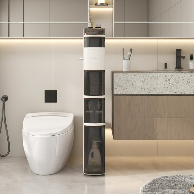 Dreamade 6-Tier Narrow Bathroom Storage Cabinet with Drawers and Tissue Box