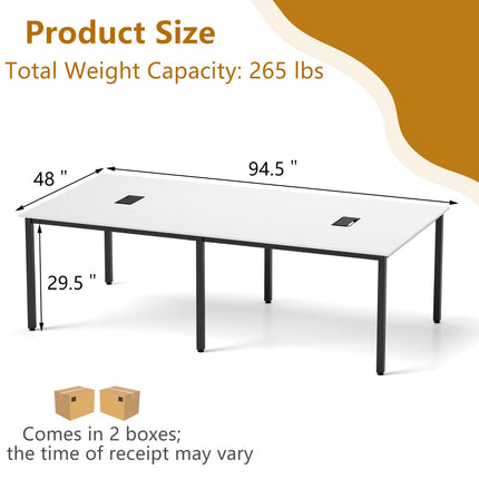 Dreamade 94.5"x 48" Conference Table for 8-10 People