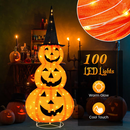 Dreamade 5 FT Halloween Light Up Pumpkin Decoration
