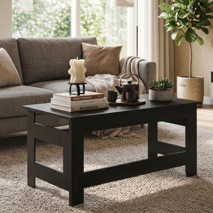 Dreamade 31.5" Small Folding Coffee Table with Foldable Legs
