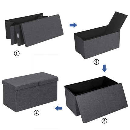 Dreamade Folding Storage Ottoman 30 Inches W/ Lift Top