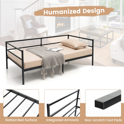 Dreamade Twin Size Metal Daybed Frame