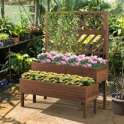 Dreamade Raised Garden Bed with Trellis