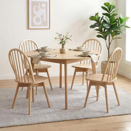Dreamade Windsor Dining Chairs Set of 2/4 Farmhouse Swivel Kitchen Chairs with Spindle Back
