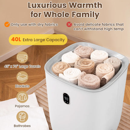 Dreamade 40L Large Towel Warmer Bucket, Hot Towel Bucket for Bathroom Spa