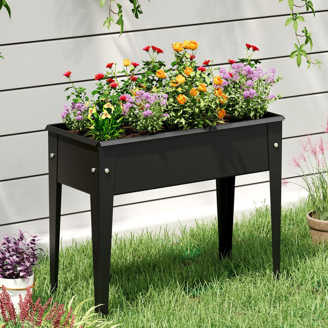 Dreamade Metal Raised Garden Bed with Legs(24”x11”x18”)