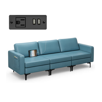Dreamade 3 Seat Sectional Sofa Couch, 94.5" L Modular Sleeper