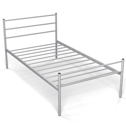 Dreamade Twin Size Metal Bed Frame with Headboard & Footboard, 13.5 Inch Platform Bed Frame