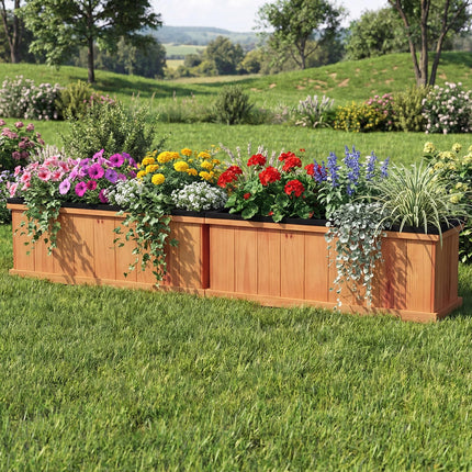 Dreamade Outdoor Raised Garden Bed 28” x 10” x 10” Pine Wood Planter Box